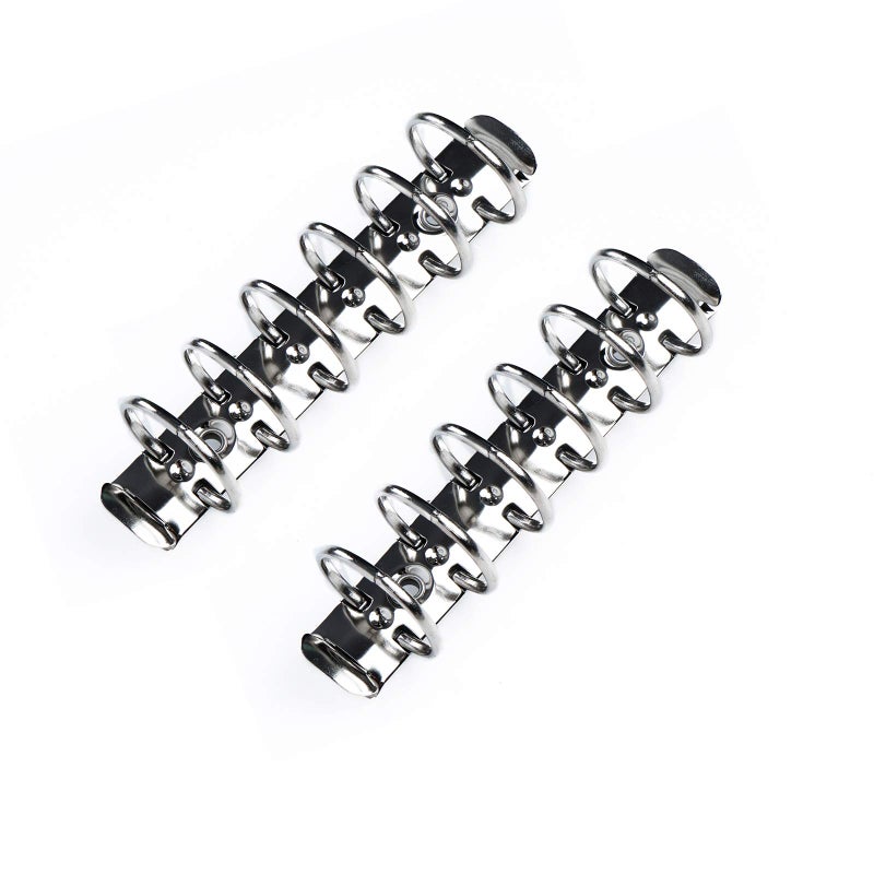 Moterm 2 Pieces 6-Hole Ring Binder Mechanisms Replacement Kit for Binder Planners (A7 Size, Silver Color, 30mm) - Image 1